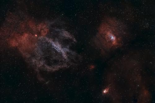 Bolla e Chela di Aragosta (NGC 7635 e Sh2-157)